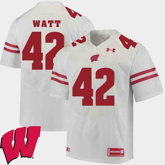 Men Wisconsin Badgers T.J. Watt White Alumni Football Game Ncaa 2018 Jersey